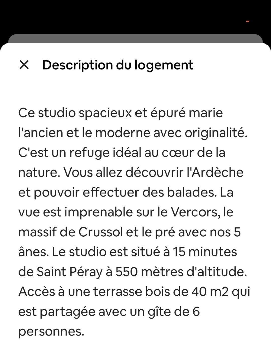 Studio Les Cadichons De La Grange Saint-Péray Eksteriør billede